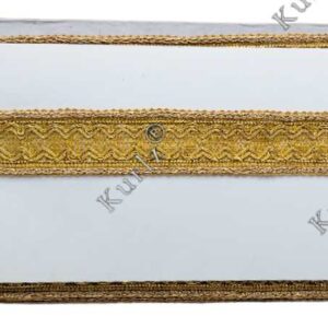 Kurlz 1.50 inch Antik Golden with Jute Zari Gold Color Exclusive Crochet Border For Art & Craft, Blouses, Dupatta, DIY, Curtains | Size: 9 Yards