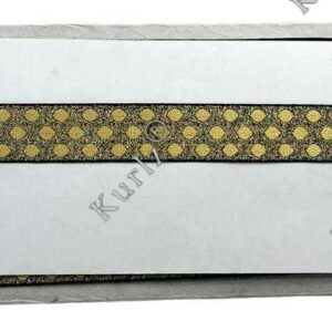 Kurlz Exclusive Black Gold Zari Border Heavy Quality  For Art & Craft, Saree Blouses, Dupatta, DIY, Curtains, Pillows, Shams | Size: 9 Yards