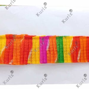 Kurlz Exclusive Multy Coloured Kota Super Net Doria Frill For Ladoo Gopal Poshak, Saree, Lehenga, Dupatta, DIY Art & Craft | Size: 9 Yards