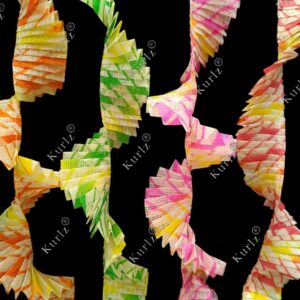 Kurlz Exclusive Kota Super Net Doria Light Coloured Printed Frill For Ladoo Gopal Poshak, Saree, Lehenga, Dupatta, DIY Art & Craft | Size: 9 Yards